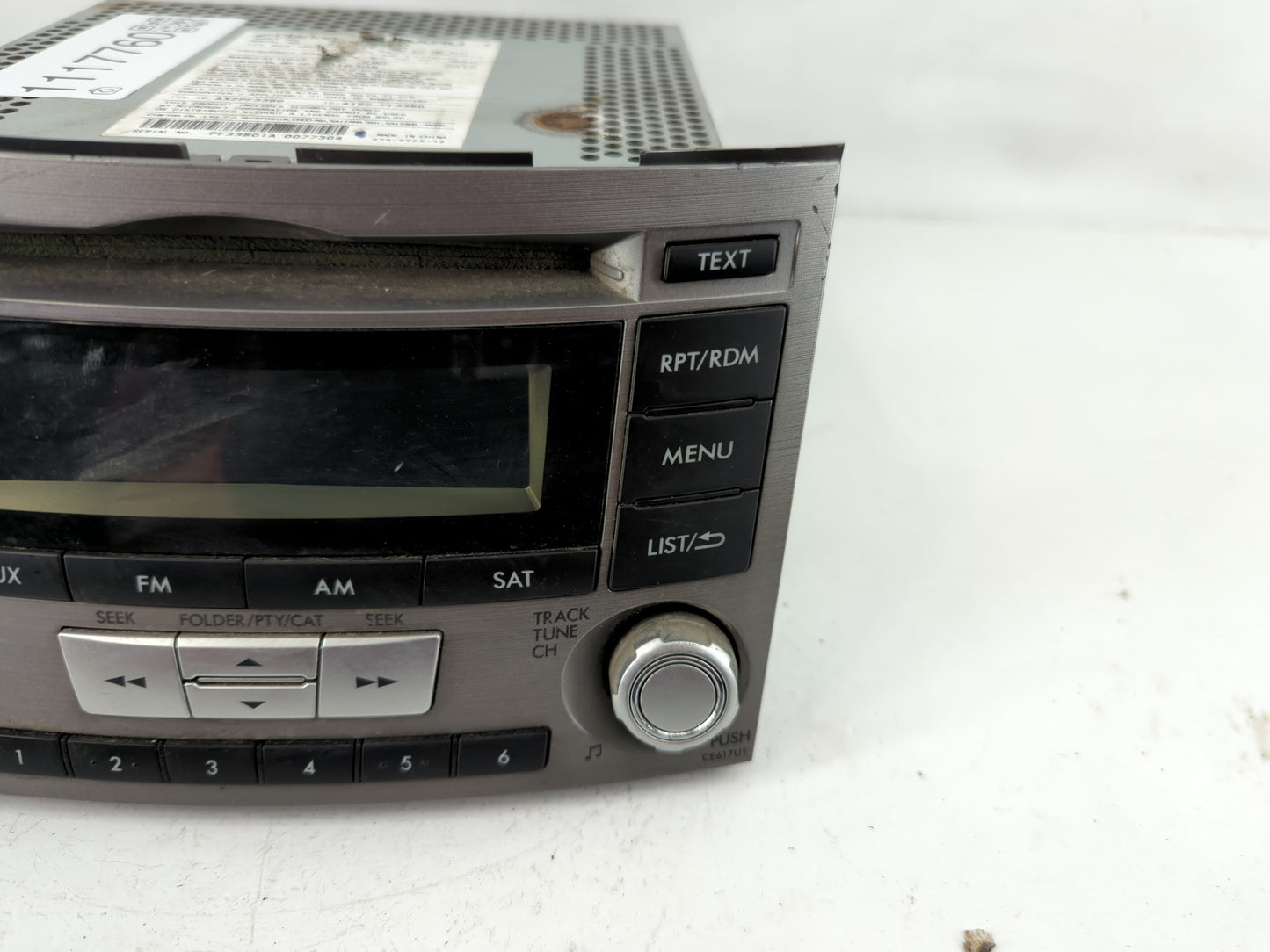 2012-2014 Subaru Legacy Radio AM FM Cd Player Receiver Replacement P/N:86201AJ61A Fits Fits 2012 2013 2014 OEM Used Auto Par