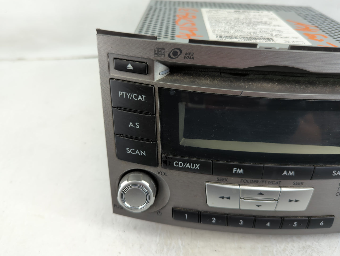 2012-2014 Subaru Legacy Radio AM FM Cd Player Receiver Replacement P/N:86201AJ61A Fits Fits 2012 2013 2014 OEM Used Auto Par