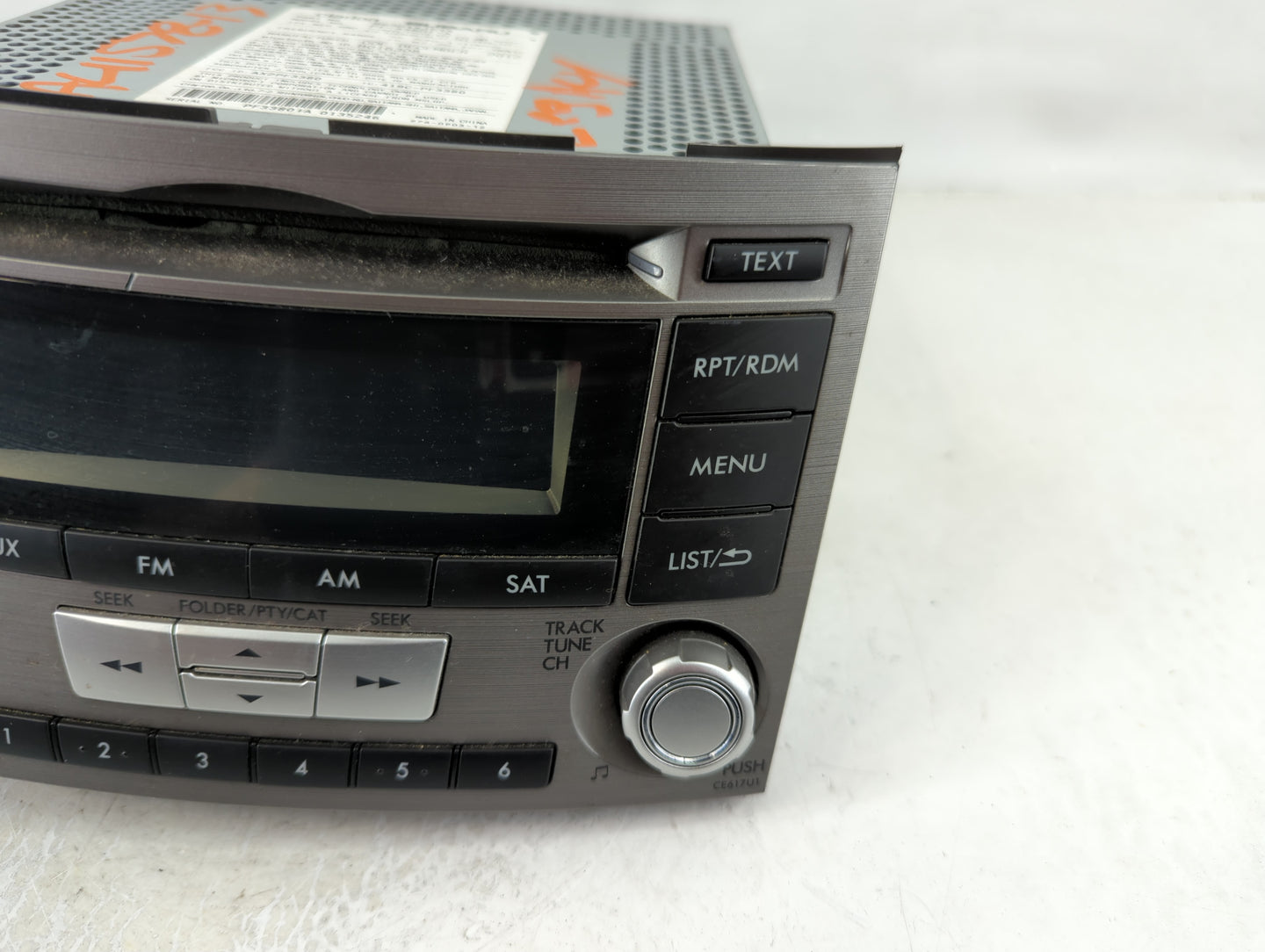 2012-2014 Subaru Legacy Radio AM FM Cd Player Receiver Replacement P/N:86201AJ61A Fits Fits 2012 2013 2014 OEM Used Auto Par