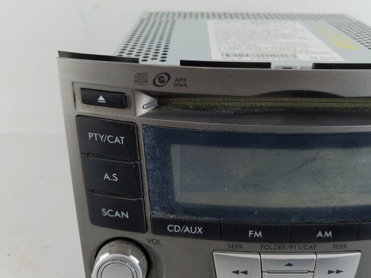 2012-2014 Subaru Legacy Radio AM FM Cd Player Receiver Replacement P/N:86201AJ61A Fits Fits 2012 2013 2014 OEM Used Auto Par
