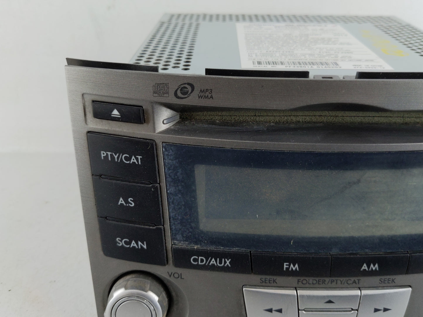 2012-2014 Subaru Legacy Radio AM FM Cd Player Receiver Replacement P/N:86201AJ61A Fits Fits 2012 2013 2014 OEM Used Auto Par