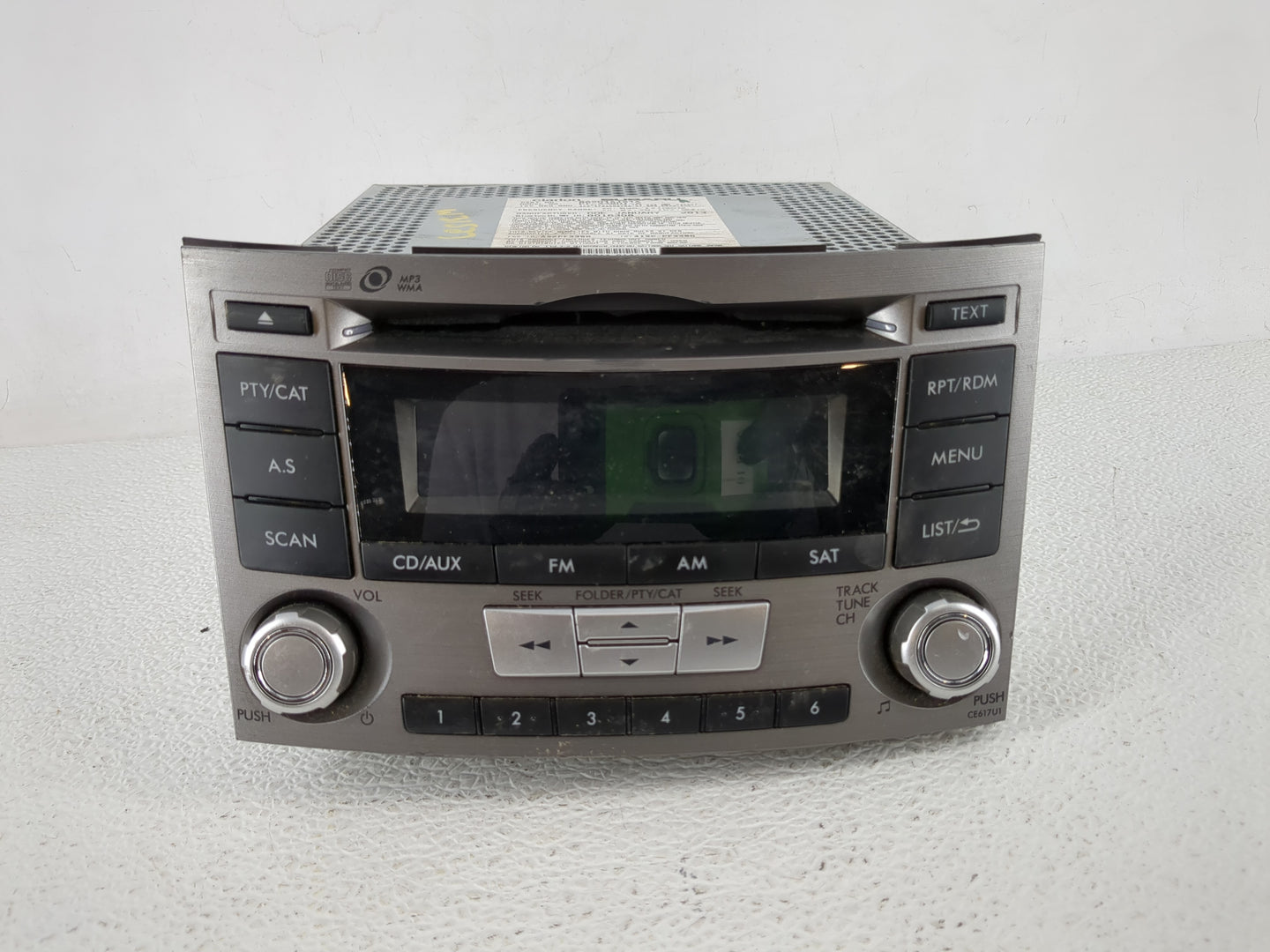2012-2014 Subaru Legacy Radio AM FM Cd Player Receiver Replacement P/N:86201AJ61A Fits Fits 2012 2013 2014 OEM Used Auto Par