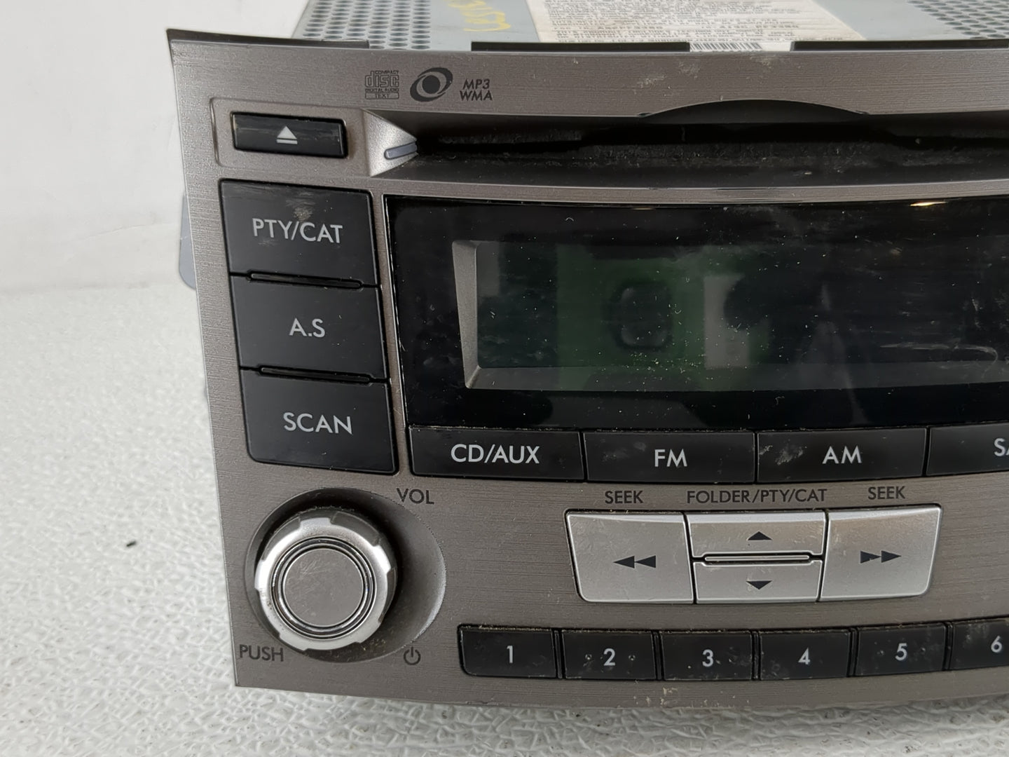 2012-2014 Subaru Legacy Radio AM FM Cd Player Receiver Replacement P/N:86201AJ61A Fits Fits 2012 2013 2014 OEM Used Auto Par
