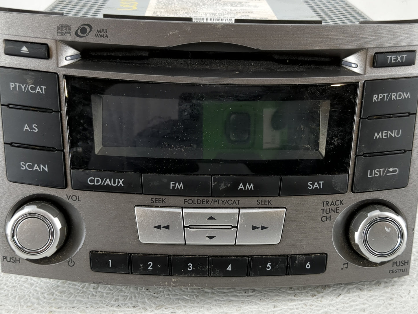 2012-2014 Subaru Legacy Radio AM FM Cd Player Receiver Replacement P/N:86201AJ61A Fits Fits 2012 2013 2014 OEM Used Auto Par