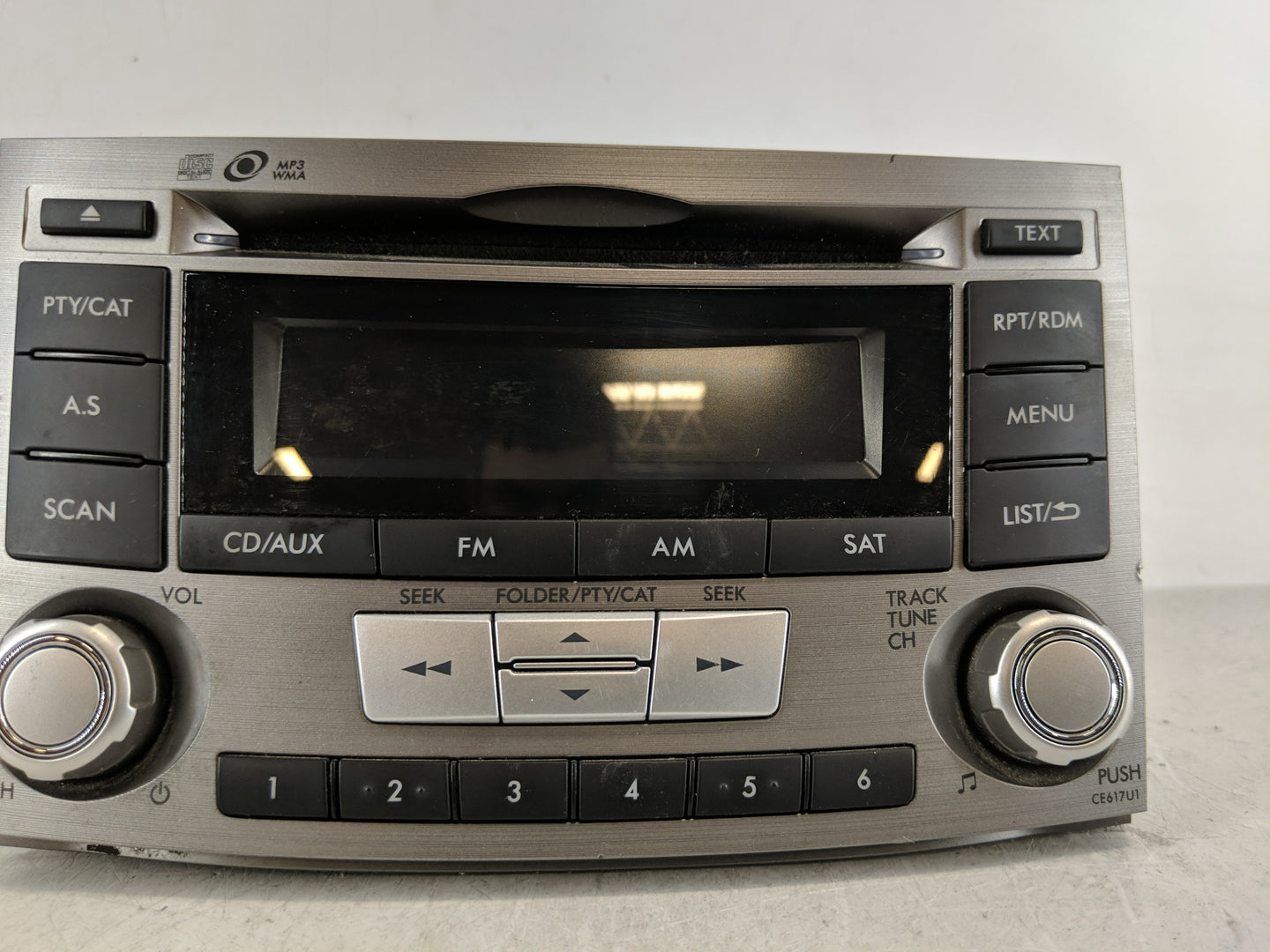2012-2014 Subaru Legacy Radio AM FM Cd Player Receiver Replacement P/N:86201AJ61A Fits Fits 2012 2013 2014 OEM Used Auto Par