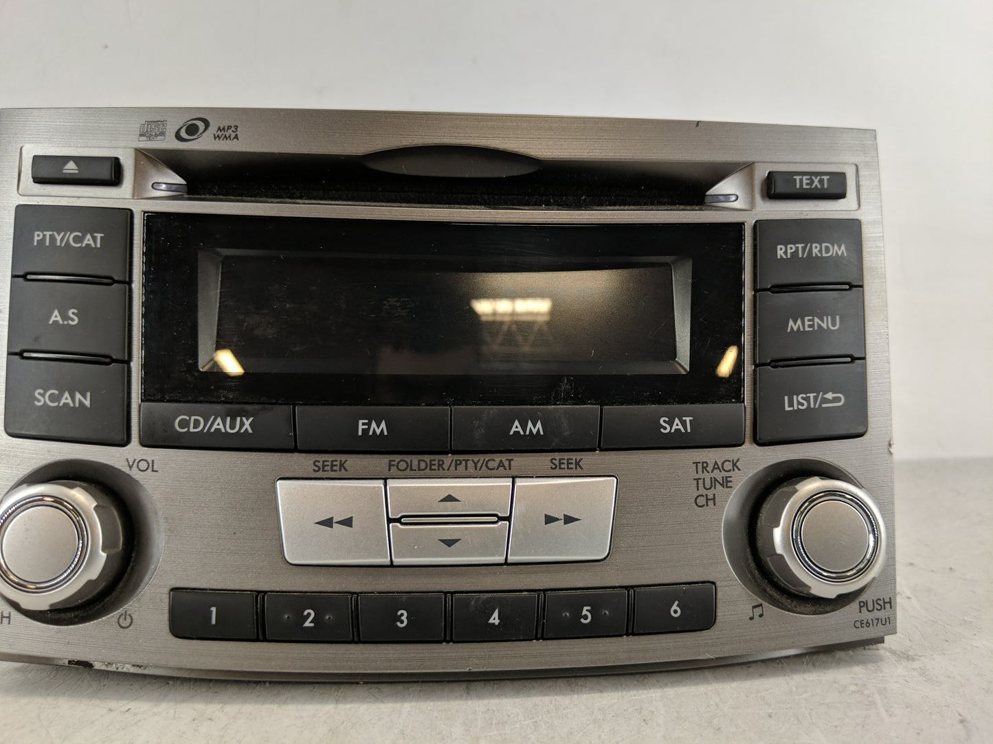 2012-2014 Subaru Legacy Radio AM FM Cd Player Receiver Replacement P/N:86201AJ61A Fits Fits 2012 2013 2014 OEM Used Auto Par