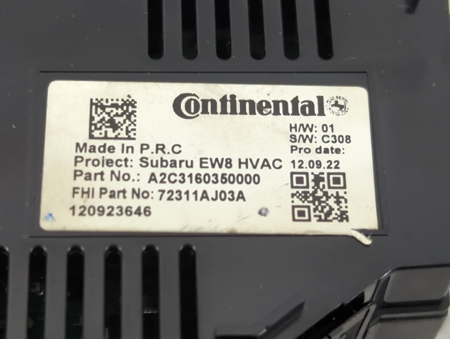2010-2014 Subaru Legacy Climate Control Module Temperature AC/Heater Replacement P/N:A2C3160350000 Fits OEM Used Auto Parts 