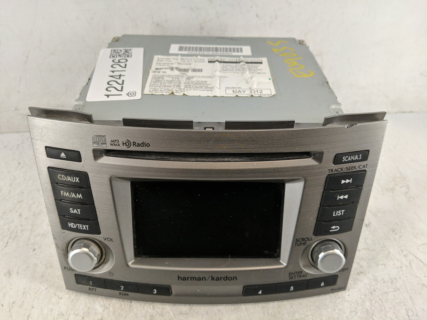 2012-2014 Subaru Legacy Radio AM FM Cd Player Receiver Replacement Fits Fits 2012 2013 2014 OEM Used Auto Parts - Oemusedaut