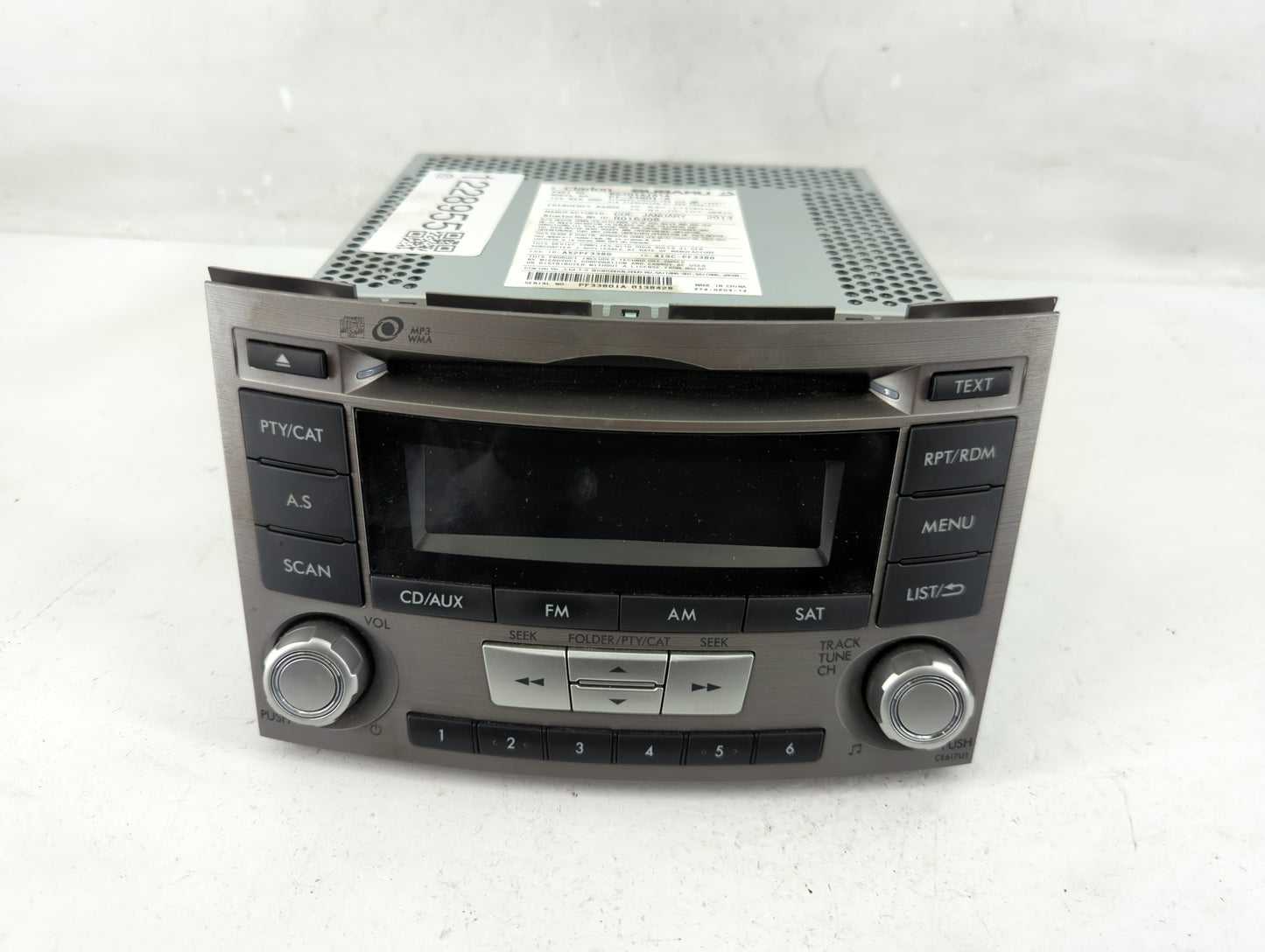 2012-2014 Subaru Legacy Radio AM FM Cd Player Receiver Replacement P/N:86201AJ61A Fits Fits 2012 2013 2014 OEM Used Auto Par