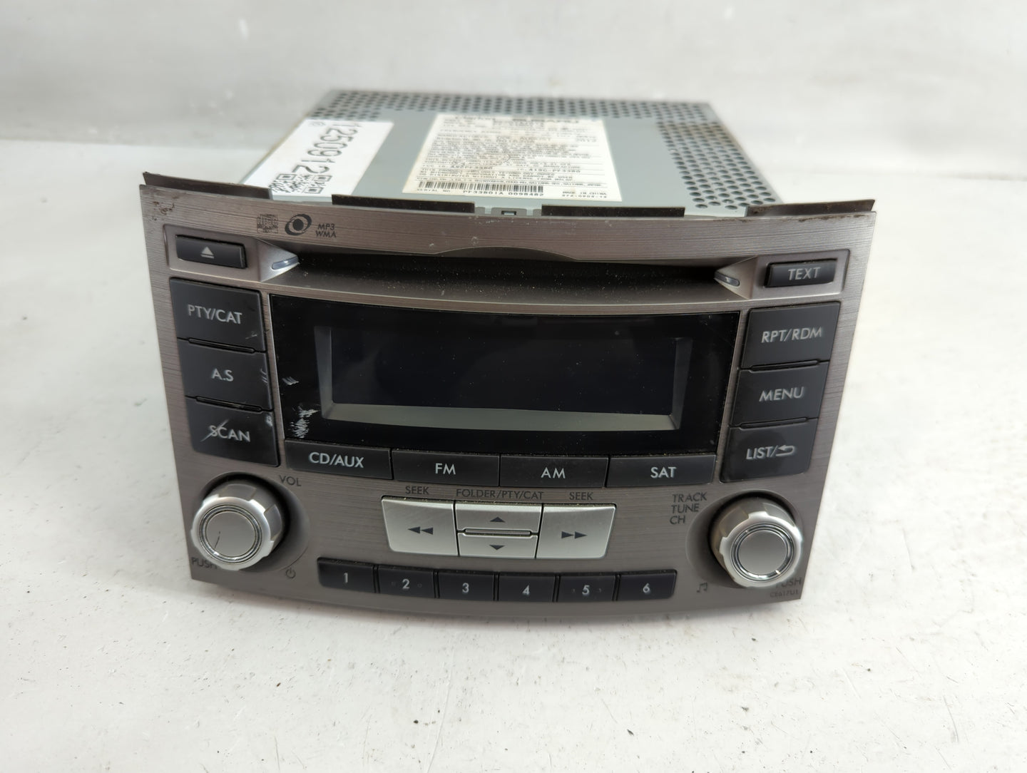 2012-2014 Subaru Legacy Radio AM FM Cd Player Receiver Replacement P/N:86201AJ61A Fits Fits 2012 2013 2014 OEM Used Auto Par
