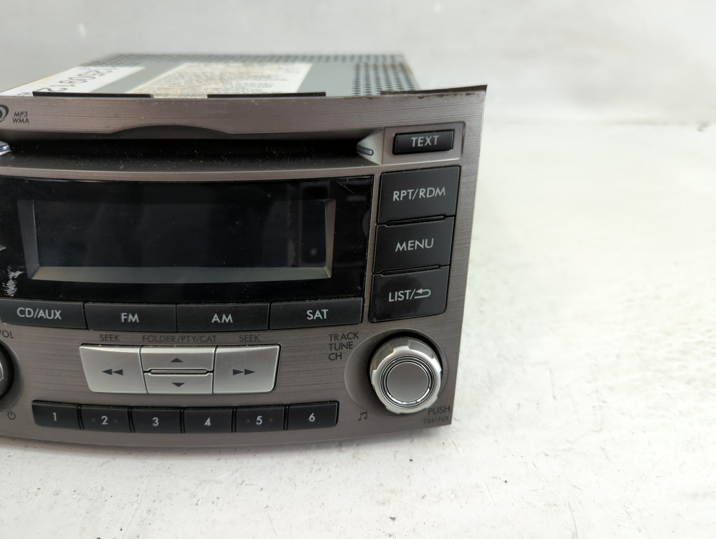 2012-2014 Subaru Legacy Radio AM FM Cd Player Receiver Replacement P/N:86201AJ61A Fits Fits 2012 2013 2014 OEM Used Auto Par
