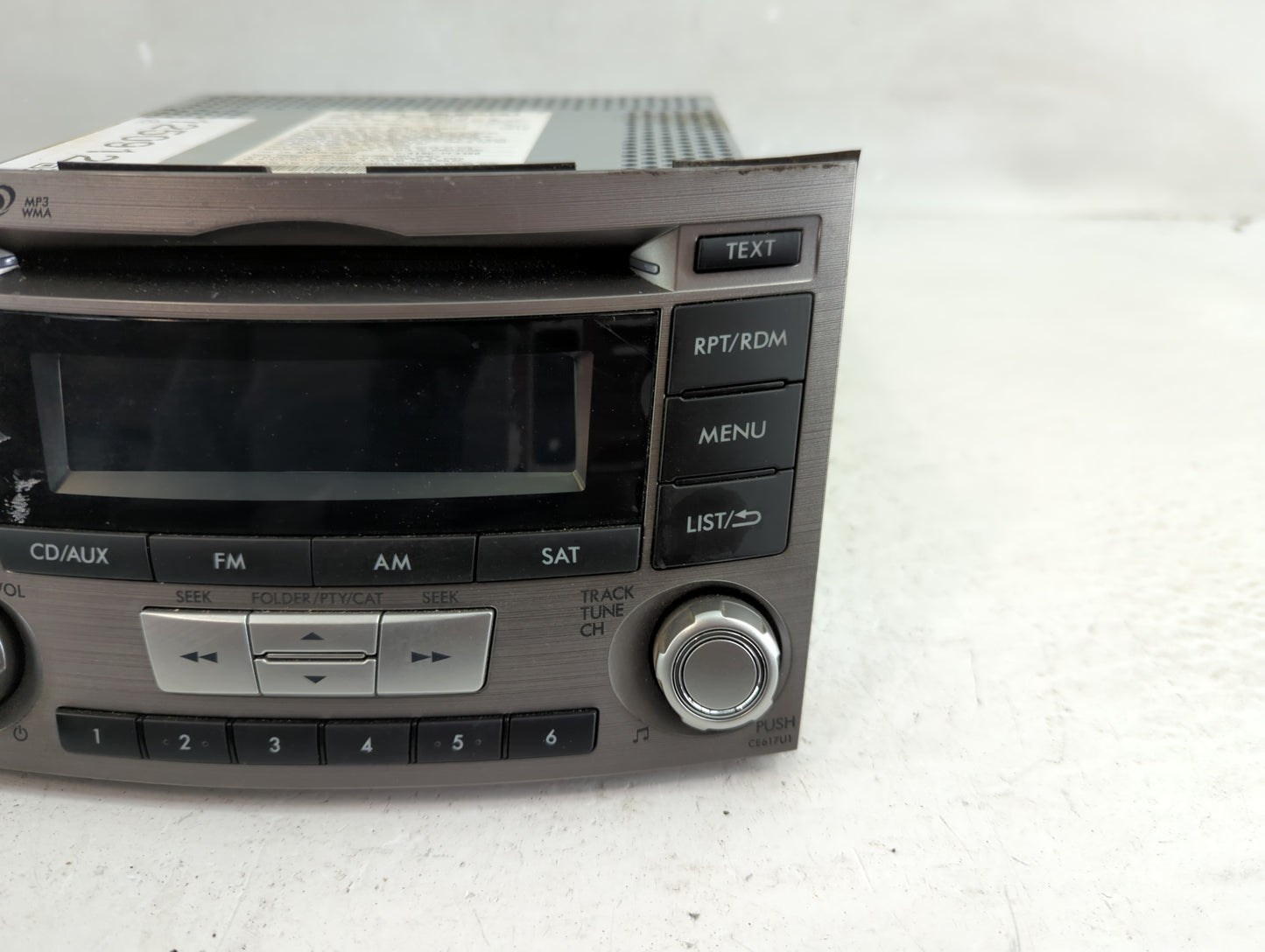 2012-2014 Subaru Legacy Radio AM FM Cd Player Receiver Replacement P/N:86201AJ61A Fits Fits 2012 2013 2014 OEM Used Auto Par