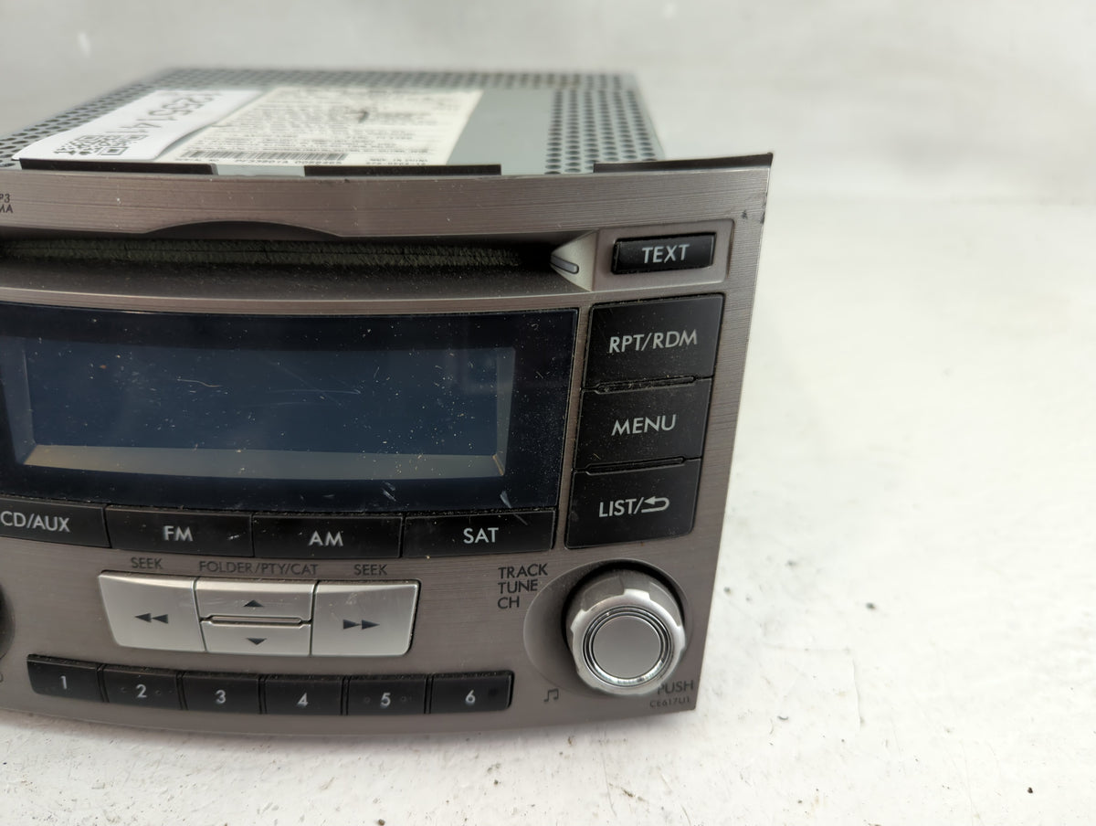 2012-2014 Subaru Legacy Radio AM FM Cd Player Receiver Replacement P/N:86201AJ61A Fits 2012 2013 2014 OEM Used Auto Parts - 