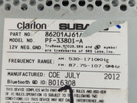 2012-2014 Subaru Legacy Radio AM FM Cd Player Receiver Replacement P/N:86201AJ61A Fits Fits 2012 2013 2014 OEM Used Auto Par