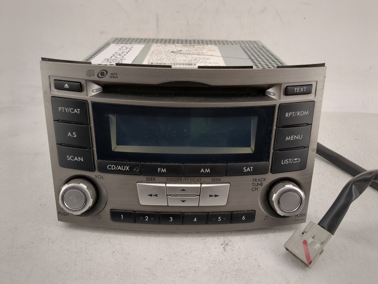2012-2014 Subaru Legacy Radio AM FM Cd Player Receiver Replacement P/N:86201AJ61A Fits Fits 2012 2013 2014 OEM Used Auto Par