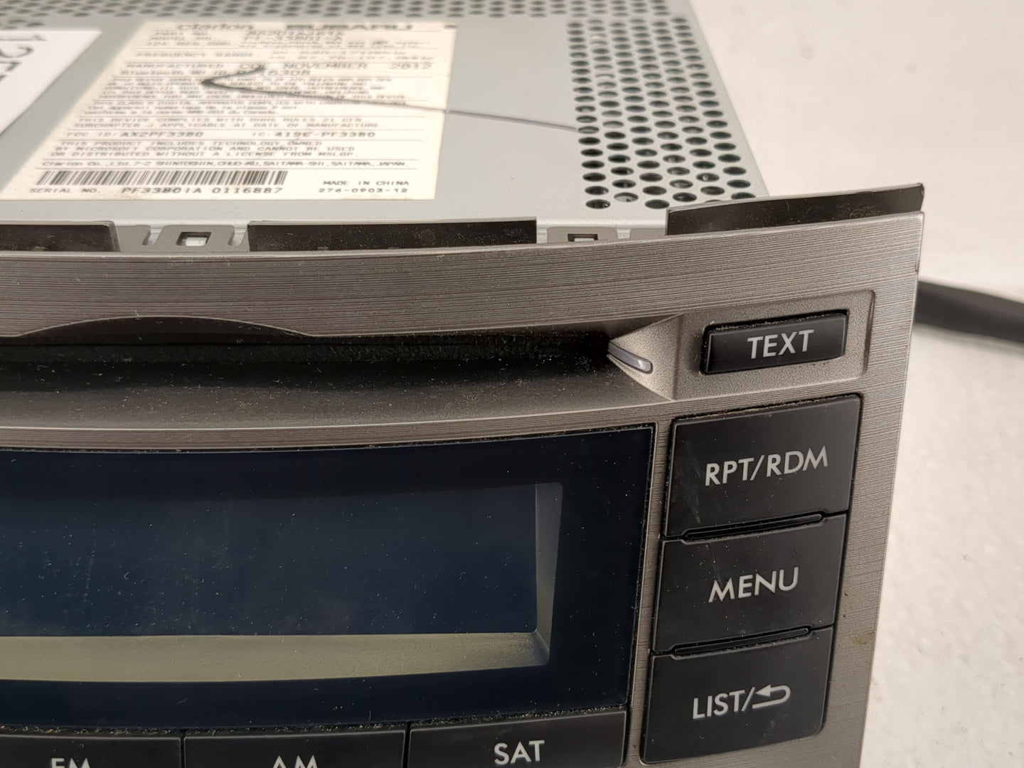 2012-2014 Subaru Legacy Radio AM FM Cd Player Receiver Replacement P/N:86201AJ61A Fits Fits 2012 2013 2014 OEM Used Auto Par