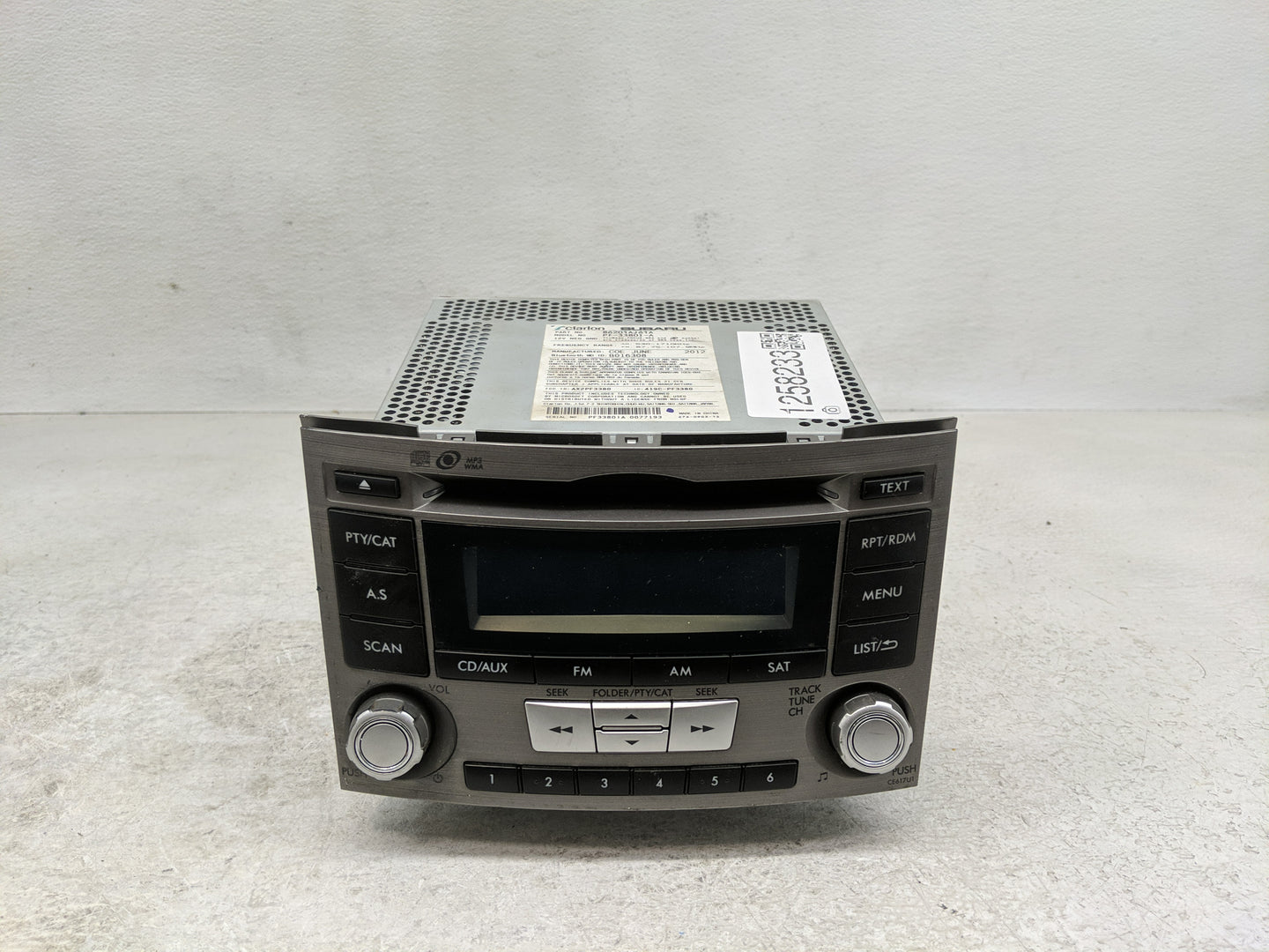 2012-2014 Subaru Legacy Radio AM FM Cd Player Receiver Replacement P/N:86201AJ61A Fits Fits 2012 2013 2014 OEM Used Auto Par