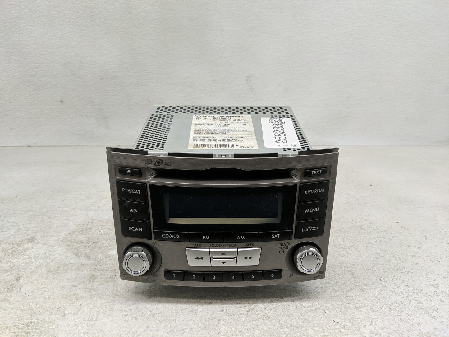2012-2014 Subaru Legacy Radio AM FM Cd Player Receiver Replacement P/N:86201AJ61A Fits Fits 2012 2013 2014 OEM Used Auto Par