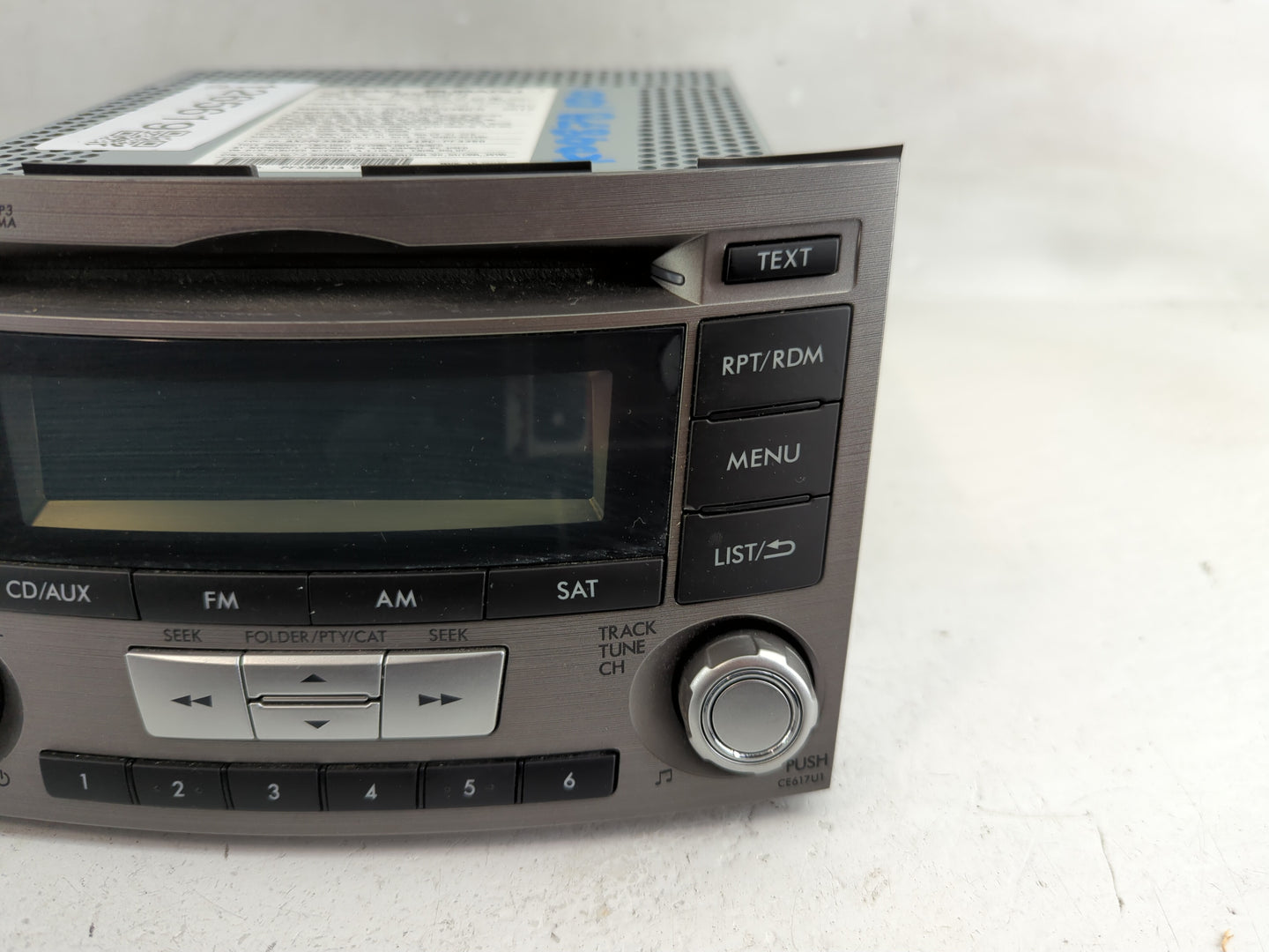 2013 Subaru Legacy Radio AM FM Cd Player Receiver Replacement P/N:86201AJ61A Fits OEM Used Auto Parts - Oemusedautoparts1.co