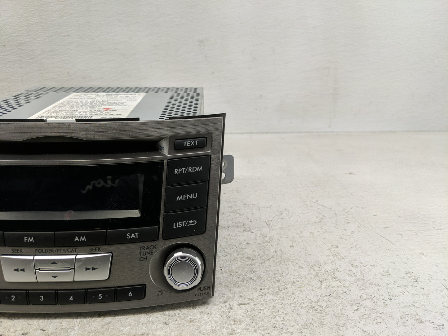 2012-2014 Subaru Legacy Radio AM FM Cd Player Receiver Replacement P/N:86201AJ61A Fits Fits 2012 2013 2014 OEM Used Auto Par
