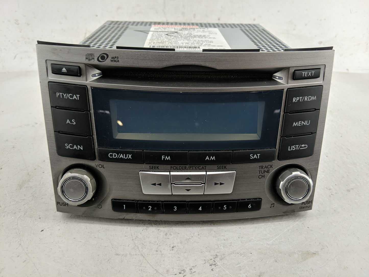 2012-2014 Subaru Legacy Radio AM FM Cd Player Receiver Replacement P/N:86201AJ61A Fits Fits 2012 2013 2014 OEM Used Auto Par