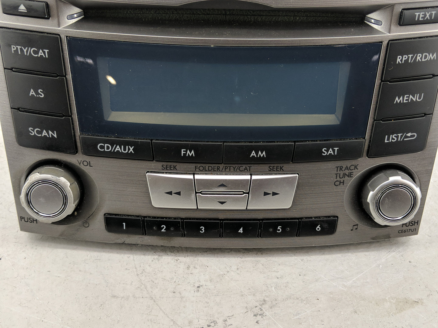 2012-2014 Subaru Legacy Radio AM FM Cd Player Receiver Replacement P/N:86201AJ61A Fits Fits 2012 2013 2014 OEM Used Auto Par