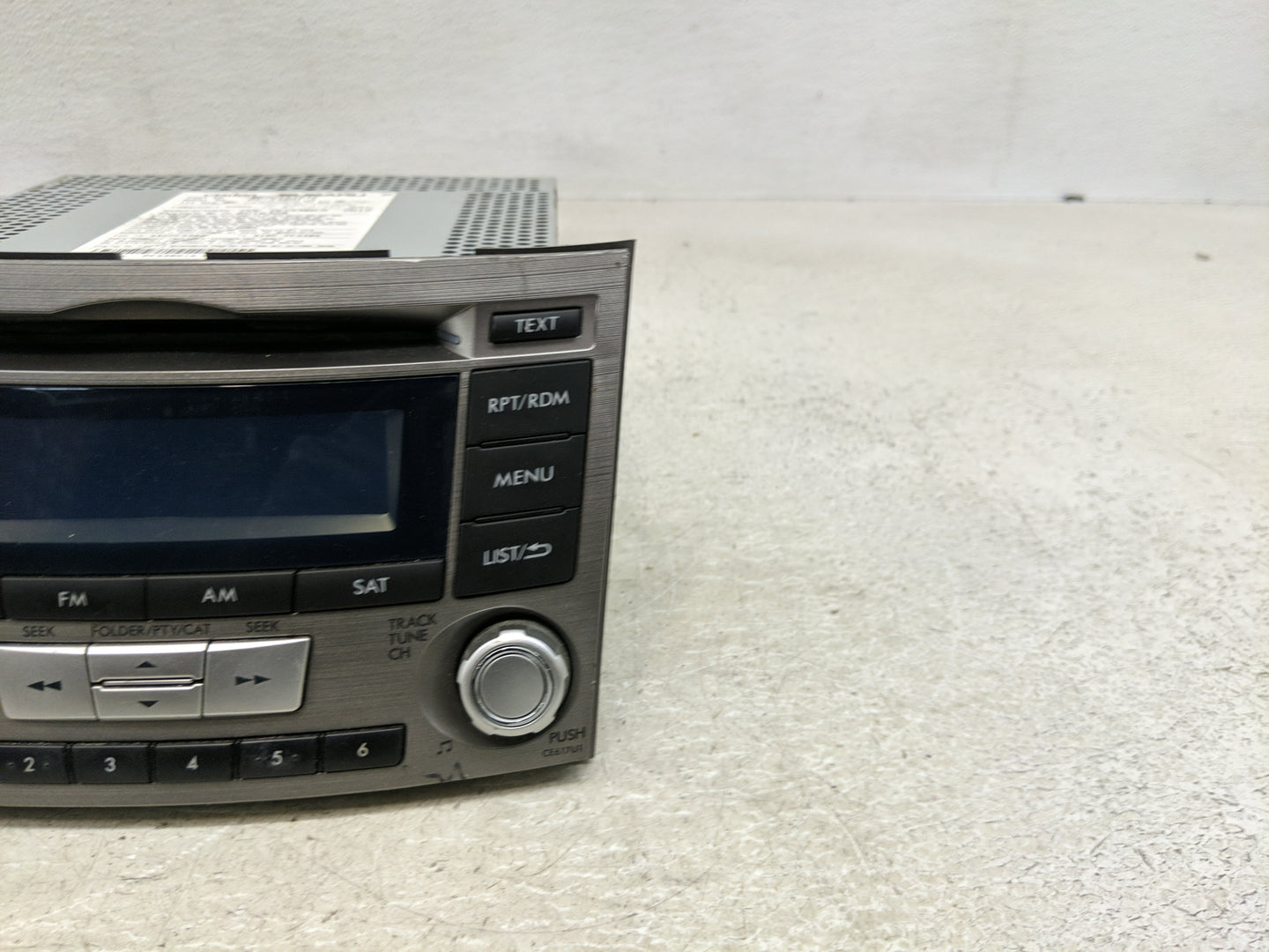 2012-2014 Subaru Legacy Radio AM FM Cd Player Receiver Replacement P/N:86201AJ61A Fits Fits 2012 2013 2014 OEM Used Auto Par