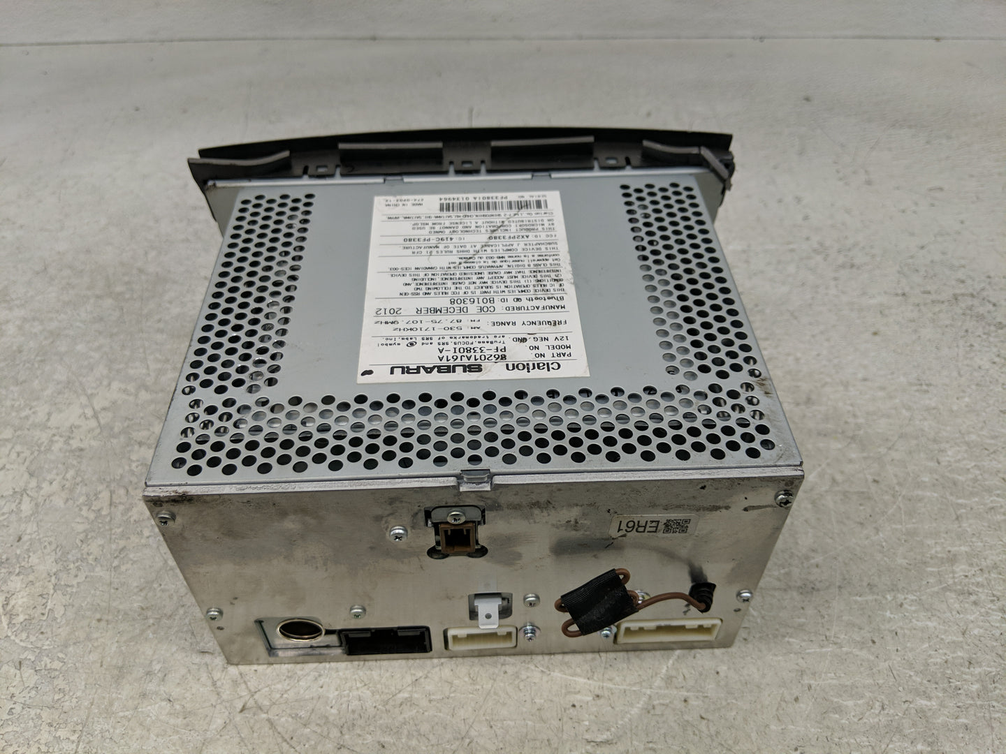 2012-2014 Subaru Legacy Radio AM FM Cd Player Receiver Replacement P/N:86201AJ61A Fits Fits 2012 2013 2014 OEM Used Auto Par