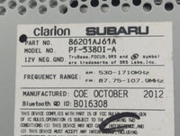 2012-2014 Subaru Legacy Radio AM FM Cd Player Receiver Replacement P/N:86201AJ61A Fits Fits 2012 2013 2014 OEM Used Auto Par