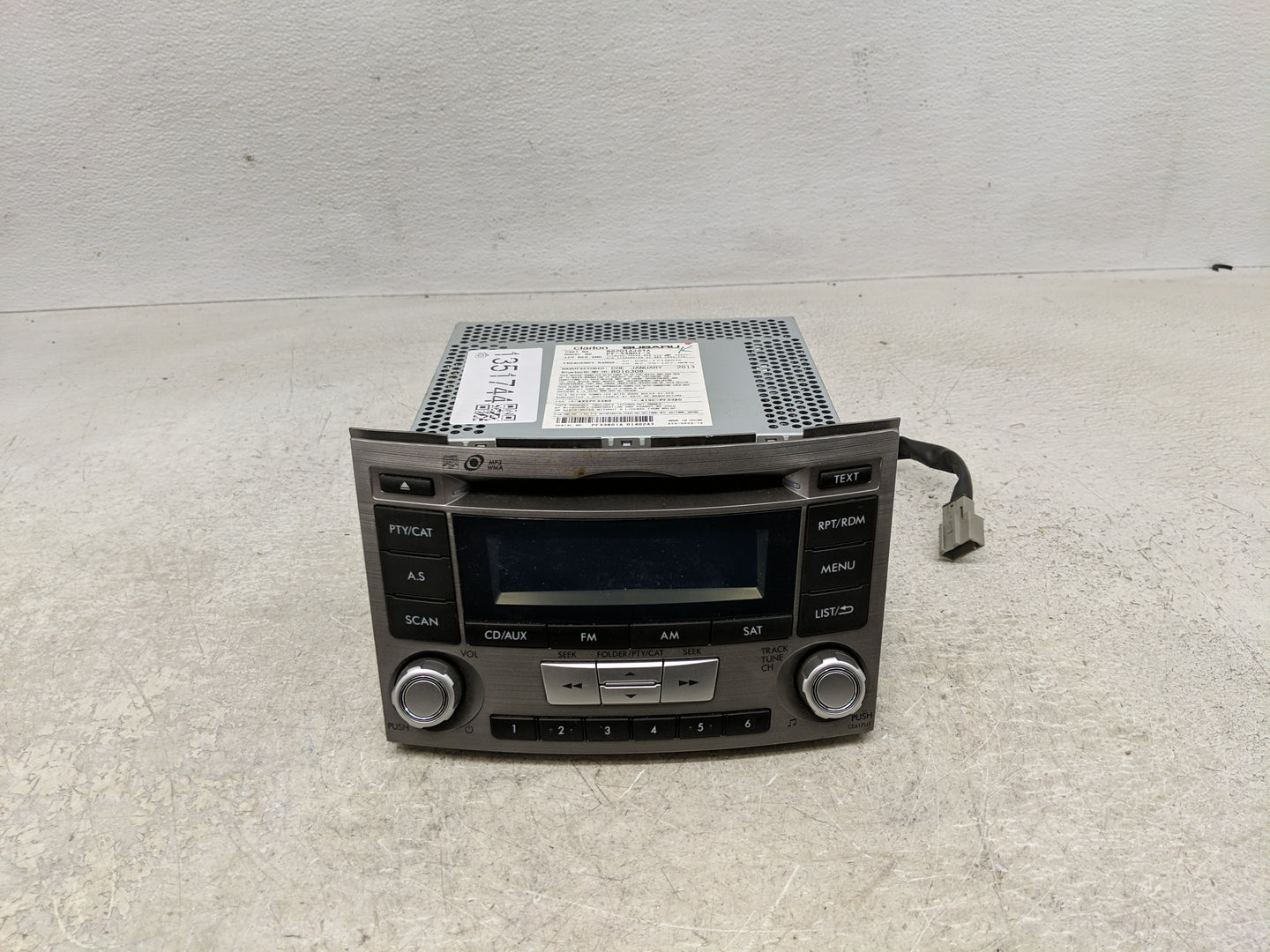 2012-2014 Subaru Legacy Radio AM FM Cd Player Receiver Replacement P/N:86201AJ61A Fits Fits 2012 2013 2014 OEM Used Auto Par