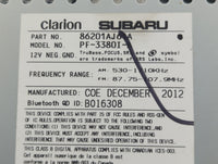 2012-2014 Subaru Legacy Radio AM FM Cd Player Receiver Replacement P/N:86201AJ61A Fits Fits 2012 2013 2014 OEM Used Auto Par