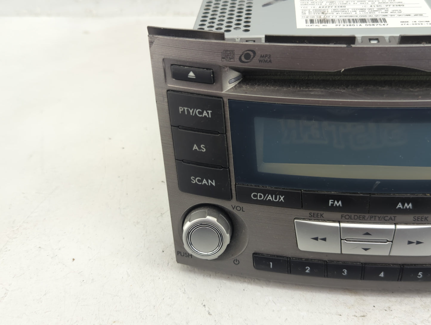 2013-2014 Subaru Legacy Radio AM FM Cd Player Receiver Replacement P/N:86201AJ61A Fits Fits 2013 2014 OEM Used Auto Parts - 
