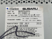 2013-2014 Subaru Legacy Radio AM FM Cd Player Receiver Replacement P/N:86201AJ61A Fits Fits 2013 2014 OEM Used Auto Parts - 