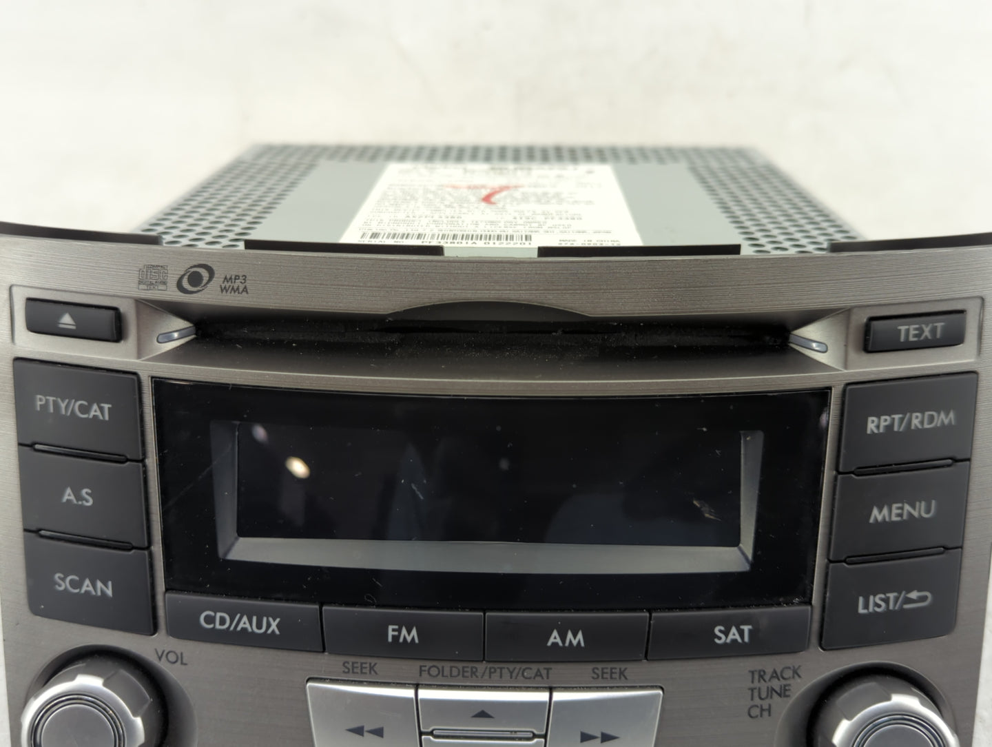 2013-2014 Subaru Legacy Radio AM FM Cd Player Receiver Replacement P/N:86201AJ61A PF-3380I-A Fits Fits 2013 2014 OEM Used Au