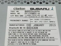 2012-2014 Subaru Legacy Radio AM FM Cd Player Receiver Replacement P/N:86201AJ61A Fits Fits 2012 2013 2014 OEM Used Auto Par