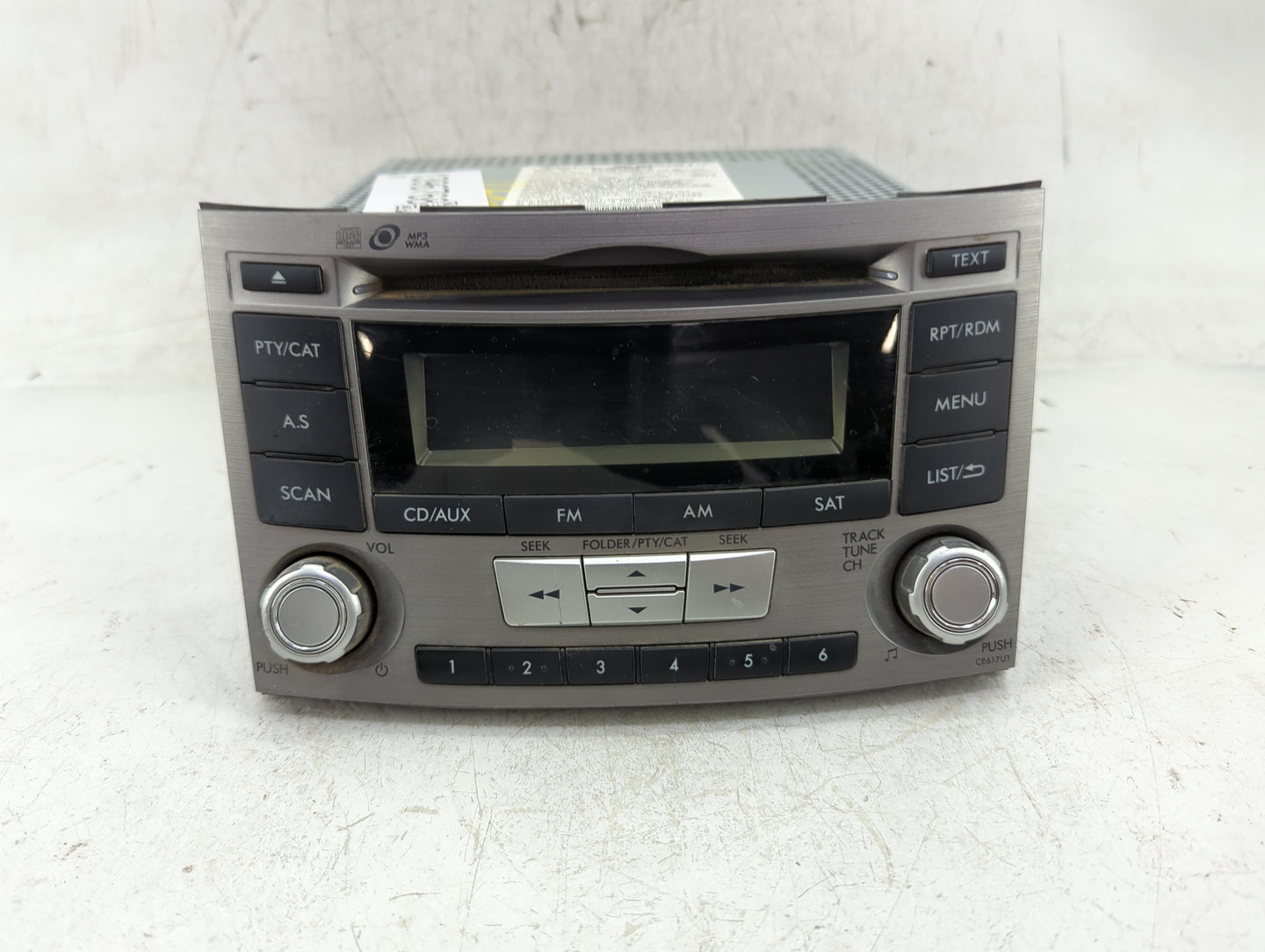2013-2014 Subaru Legacy Radio AM FM Cd Player Receiver Replacement P/N:86201AJ61A Fits Fits 2013 2014 OEM Used Auto Parts - 