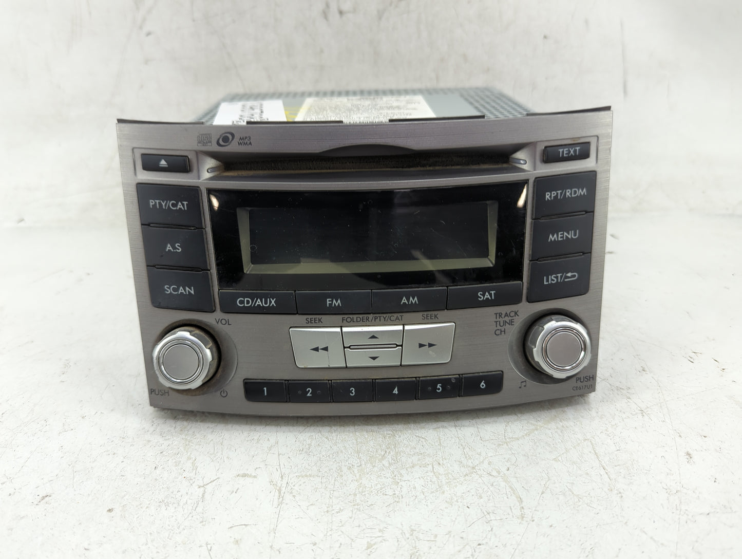 2013-2014 Subaru Legacy Radio AM FM Cd Player Receiver Replacement P/N:86201AJ61A Fits Fits 2013 2014 OEM Used Auto Parts - 