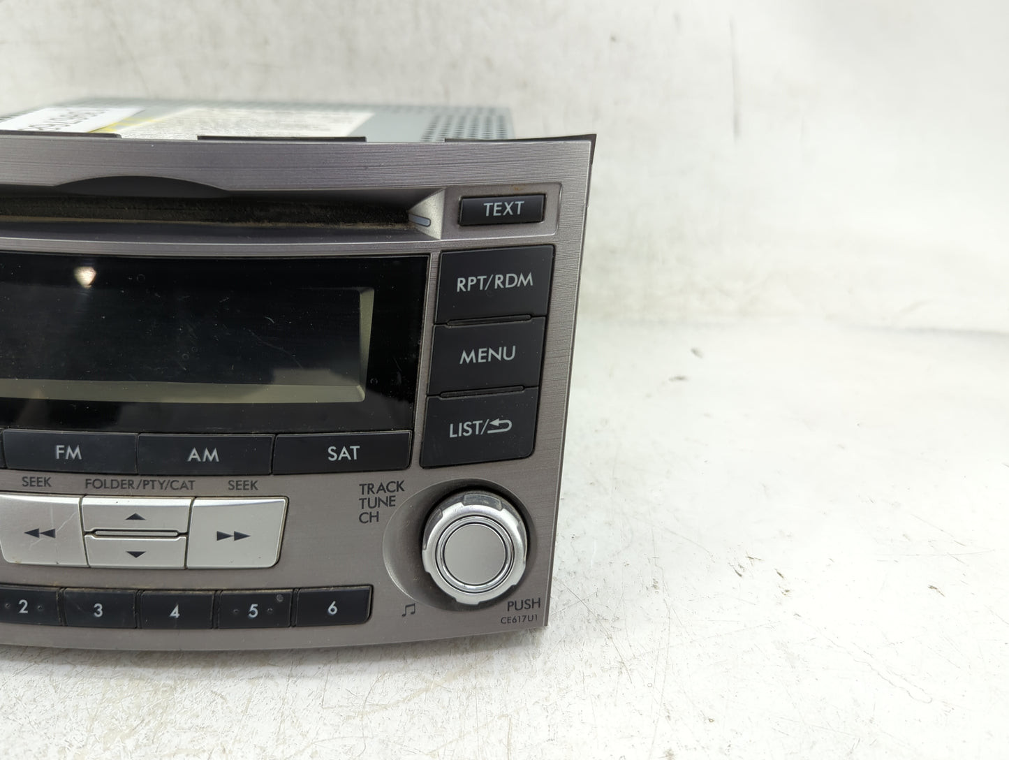 2013-2014 Subaru Legacy Radio AM FM Cd Player Receiver Replacement P/N:86201AJ61A Fits Fits 2013 2014 OEM Used Auto Parts - 