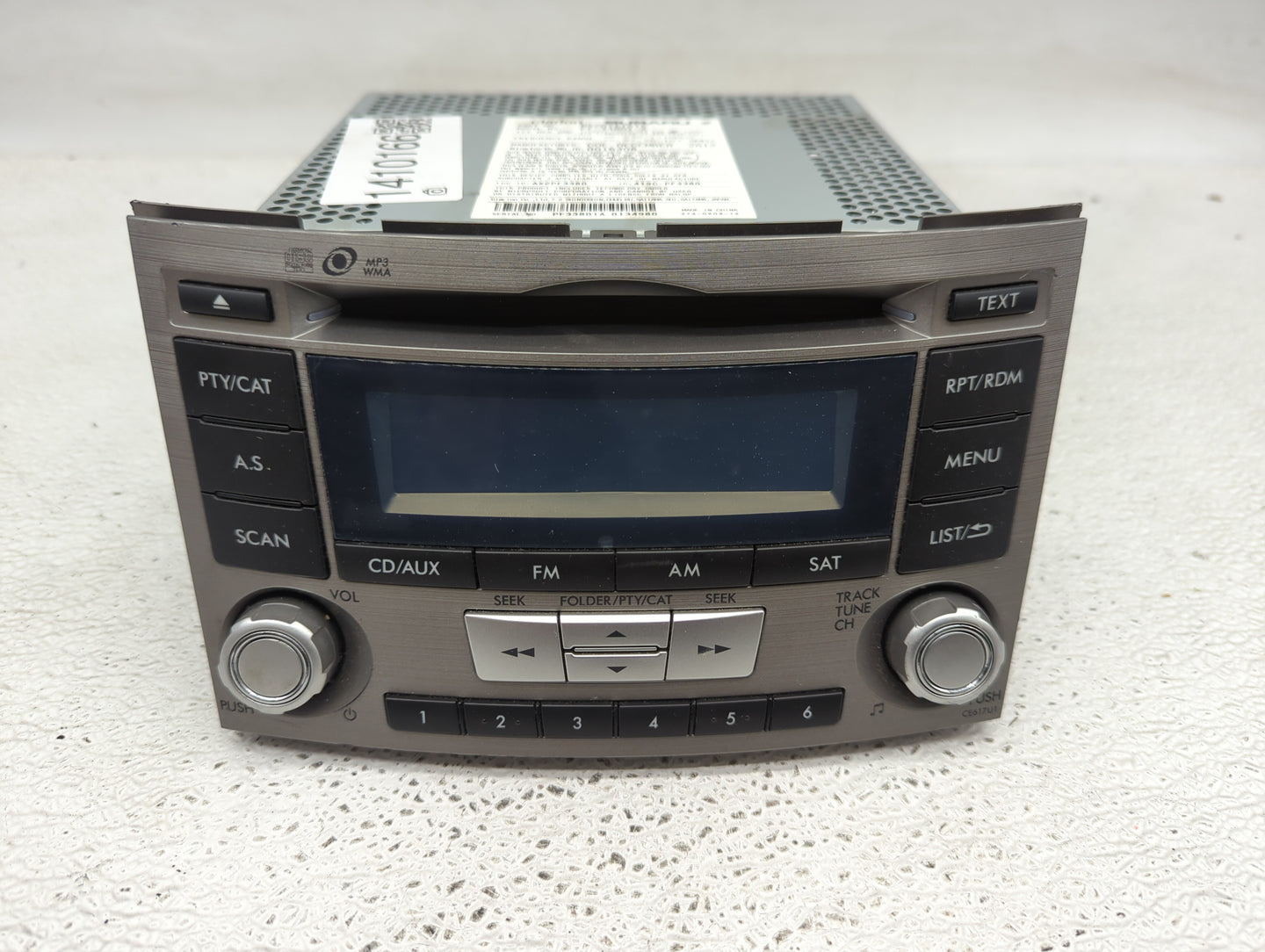 2012-2014 Subaru Legacy Radio AM FM Cd Player Receiver Replacement P/N:86201AJ61A Fits Fits 2012 2013 2014 OEM Used Auto Par