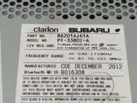 2012-2014 Subaru Legacy Radio AM FM Cd Player Receiver Replacement P/N:86201AJ61A Fits Fits 2012 2013 2014 OEM Used Auto Par
