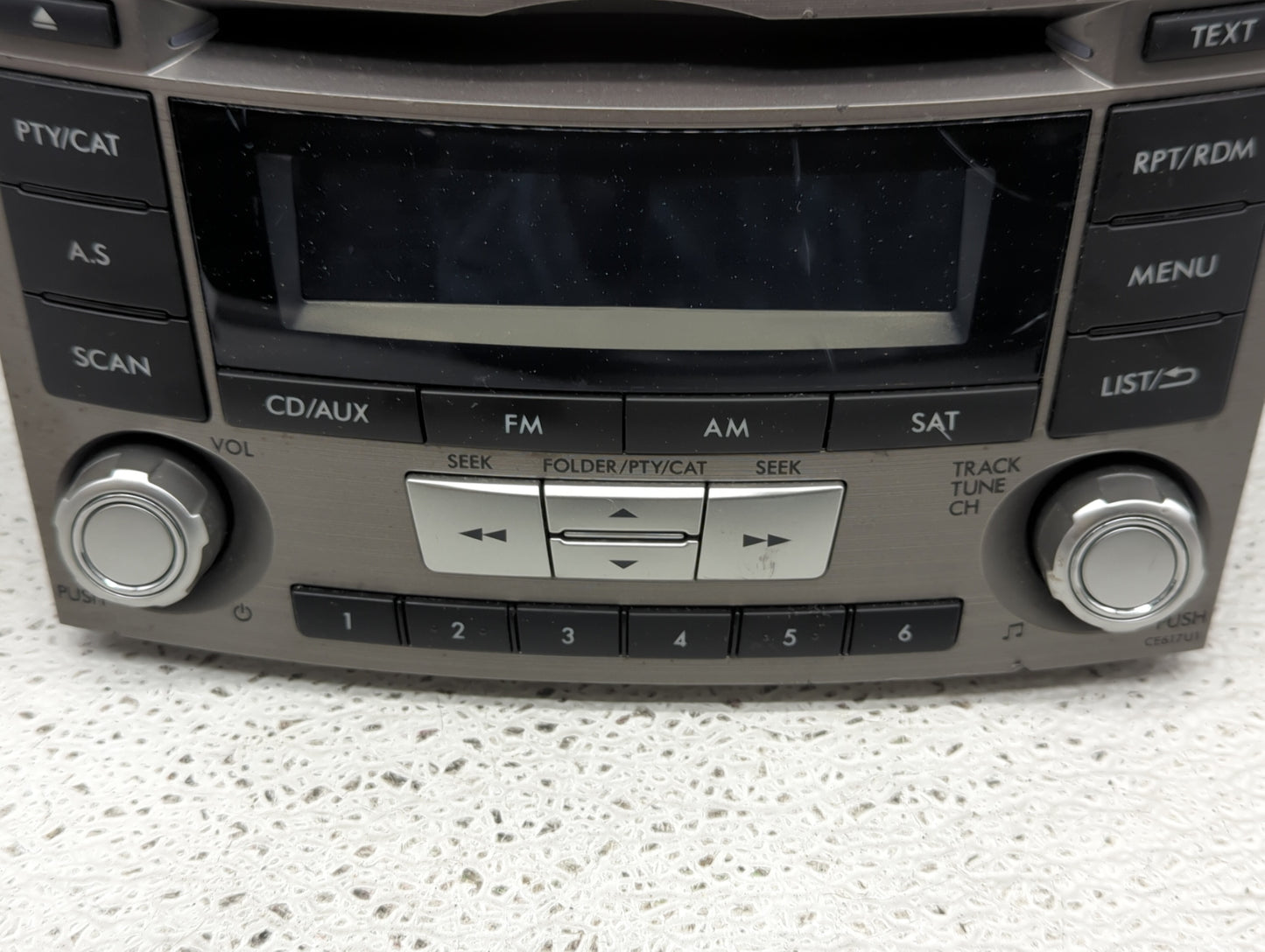 2012-2014 Subaru Legacy Radio AM FM Cd Player Receiver Replacement P/N:86201AJ61A Fits Fits 2012 2013 2014 OEM Used Auto Par