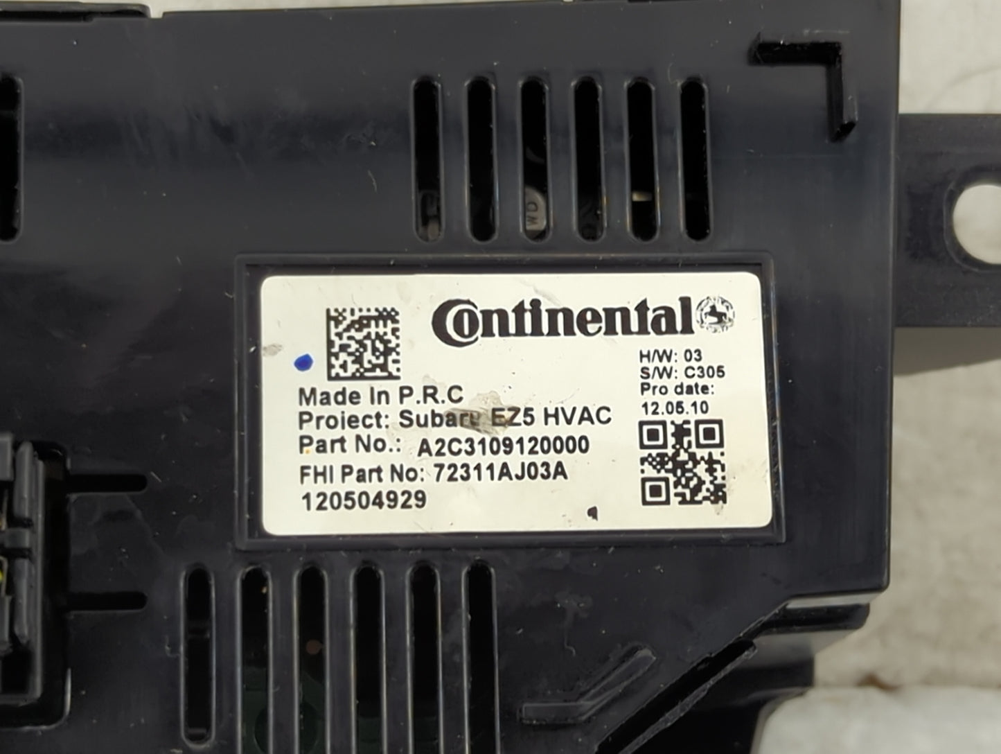 2010-2014 Subaru Legacy Climate Control Module Temperature AC/Heater Replacement P/N:A2C3109120000 Fits OEM Used Auto Parts 
