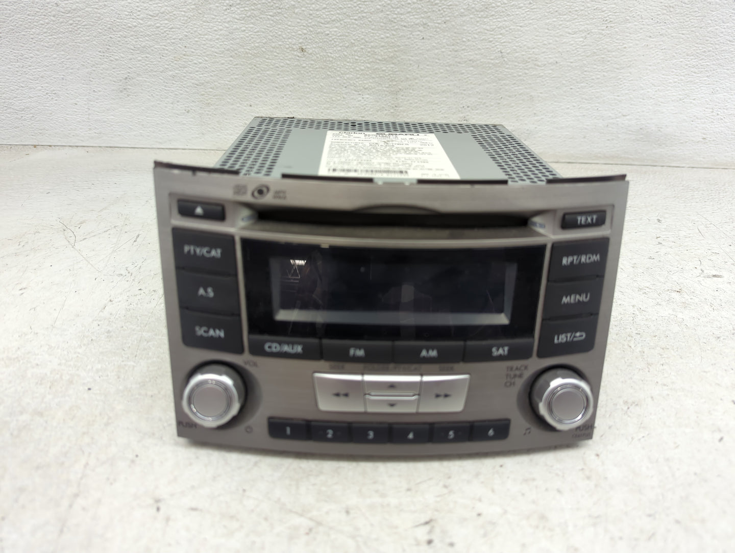 2012-2014 Subaru Legacy Radio AM FM Cd Player Receiver Replacement P/N:86201AJ61A Fits Fits 2012 2013 2014 OEM Used Auto Par