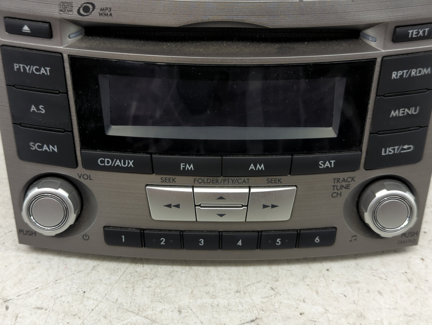2012-2014 Subaru Legacy Radio AM FM Cd Player Receiver Replacement P/N:86201AJ61A Fits Fits 2012 2013 2014 OEM Used Auto Par