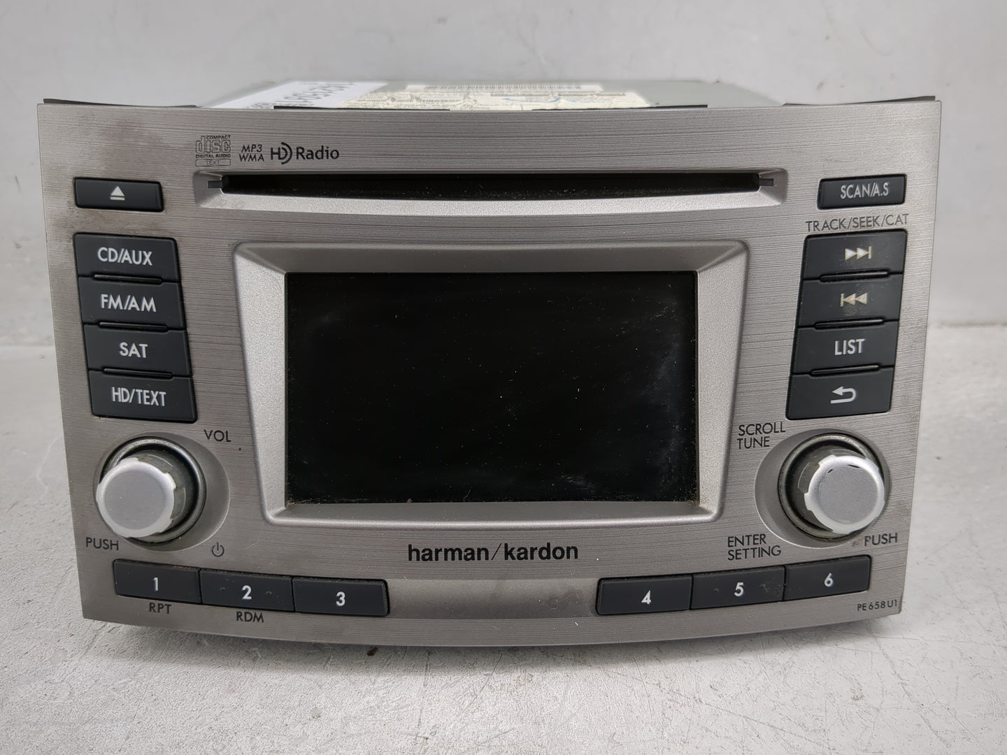 2012-2014 Subaru Legacy Radio AM FM Cd Player Receiver Replacement P/N:86201AJ65A Fits Fits 2012 2013 2014 OEM Used Auto Par