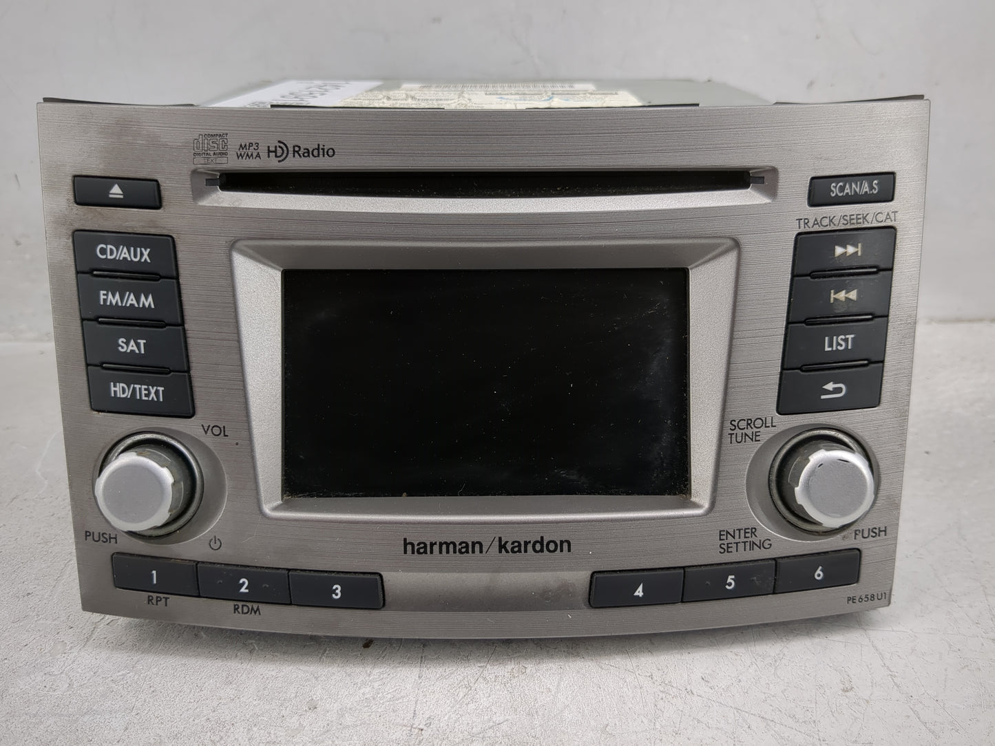 2012-2014 Subaru Legacy Radio AM FM Cd Player Receiver Replacement P/N:86201AJ65A Fits Fits 2012 2013 2014 OEM Used Auto Par