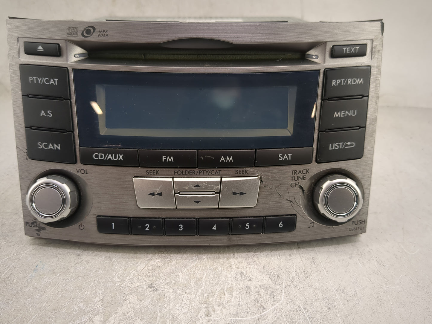2012-2014 Subaru Legacy Radio AM FM Cd Player Receiver Replacement P/N:86201AJ61A PF-33801-A, PF33801A Fits Fits 2012 2013 2