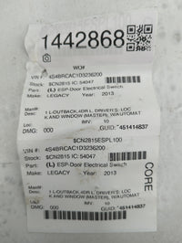 2013-2014 Subaru Legacy Master Power Window Switch Replacement Driver Side Left P/N:83071AJ22A Fits Fits 2013 2014 OEM Used 