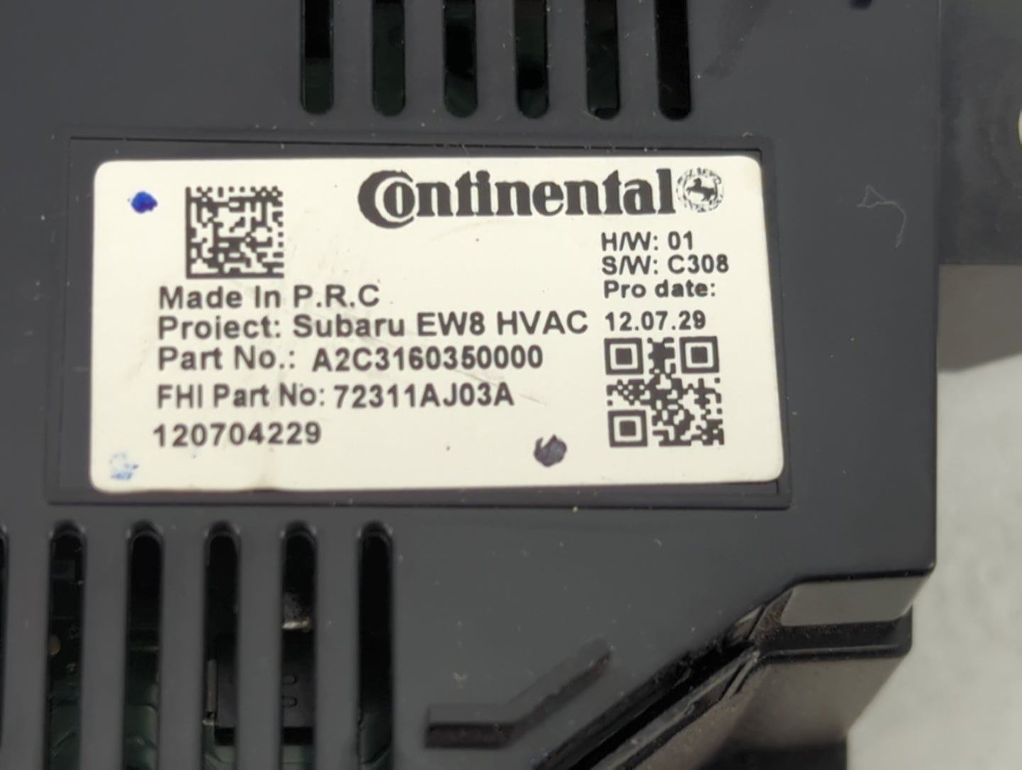 2010-2014 Subaru Legacy Climate Control Module Temperature AC/Heater Replacement P/N:A2C3160350000 72311AJ03A Fits OEM Used 