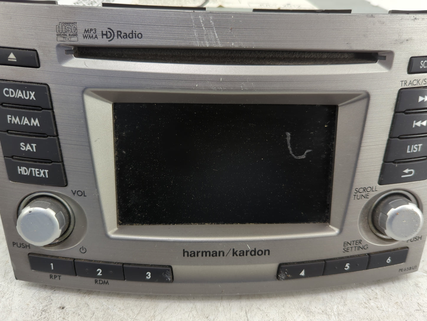 2013-2014 Subaru Legacy Radio AM FM Cd Player Receiver Replacement P/N:86201AJ65A CQ-JF11E04D Fits Fits 2013 2014 OEM Used A